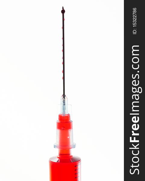 A syringe isolated on white