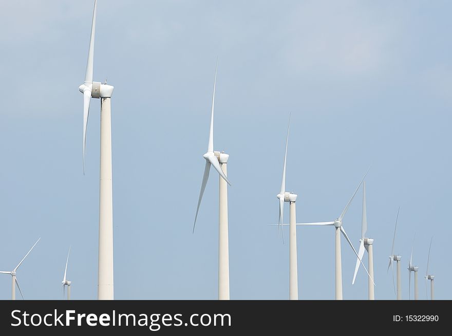 A beautiful landscape at the wind-power station. A beautiful landscape at the wind-power station