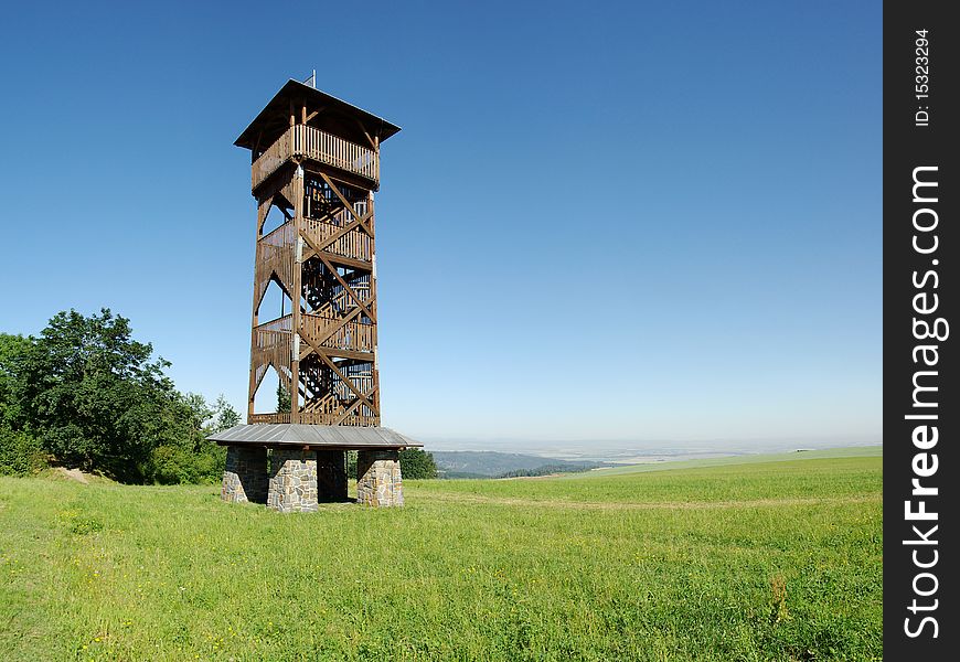 View-tower Sance in Jakubcovice, Czech Republic. View-tower Sance in Jakubcovice, Czech Republic