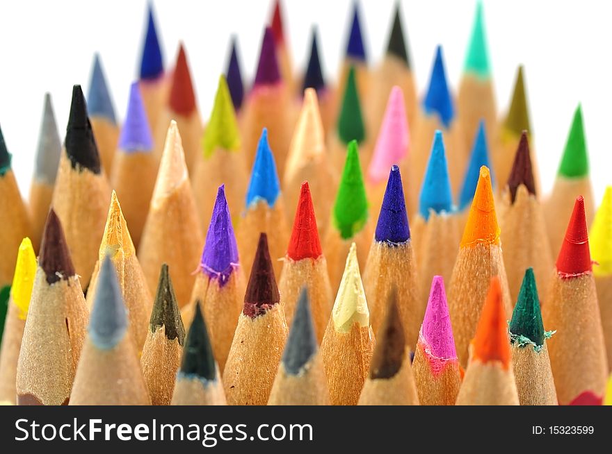 Macro of various colorful pencil. Macro of various colorful pencil.