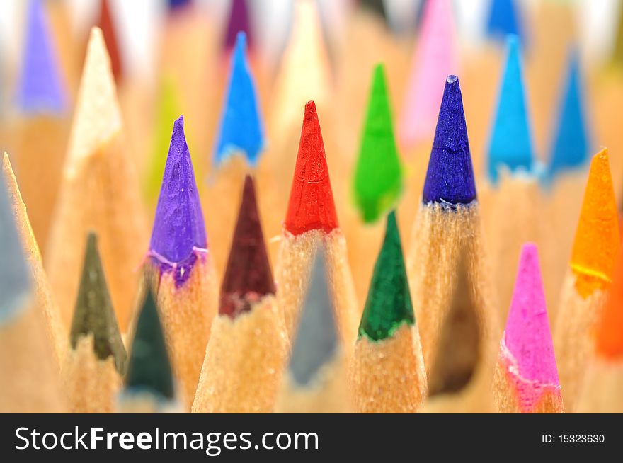 Macro of various colorful pencil. Macro of various colorful pencil.