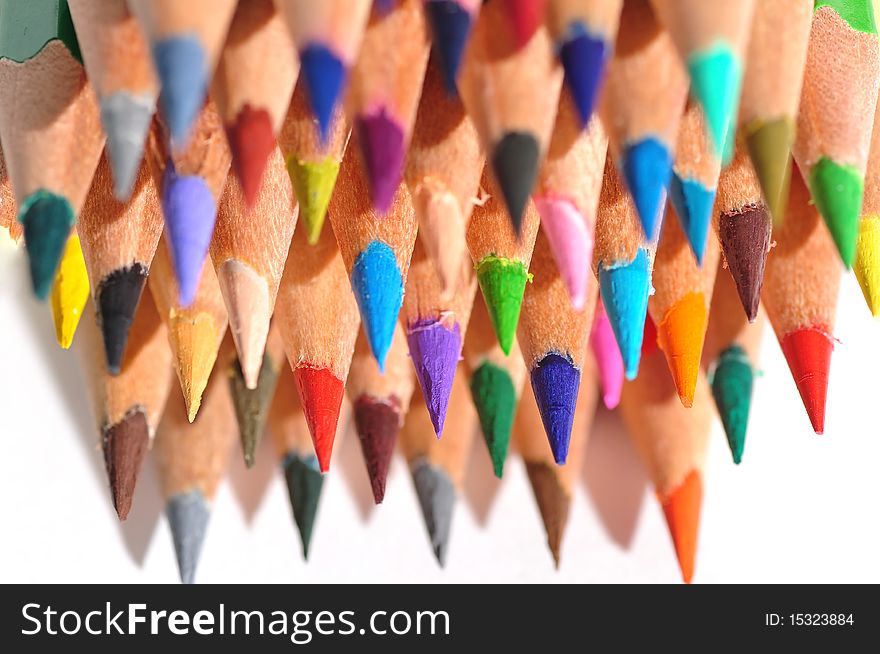 Macro of various colorful pencil. Macro of various colorful pencil.