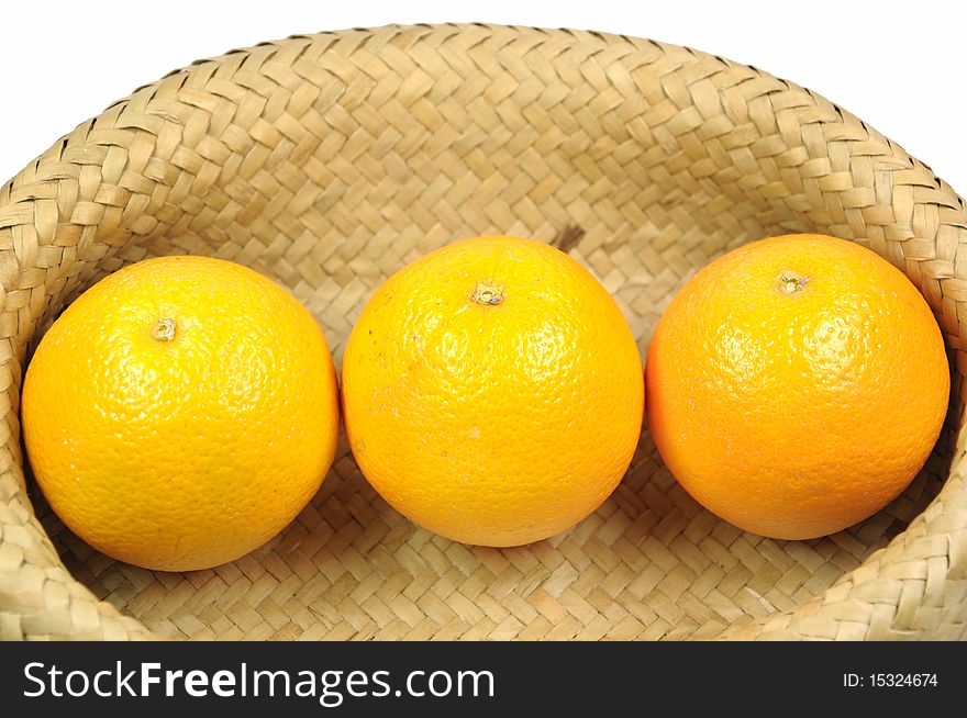 Orange In Basket