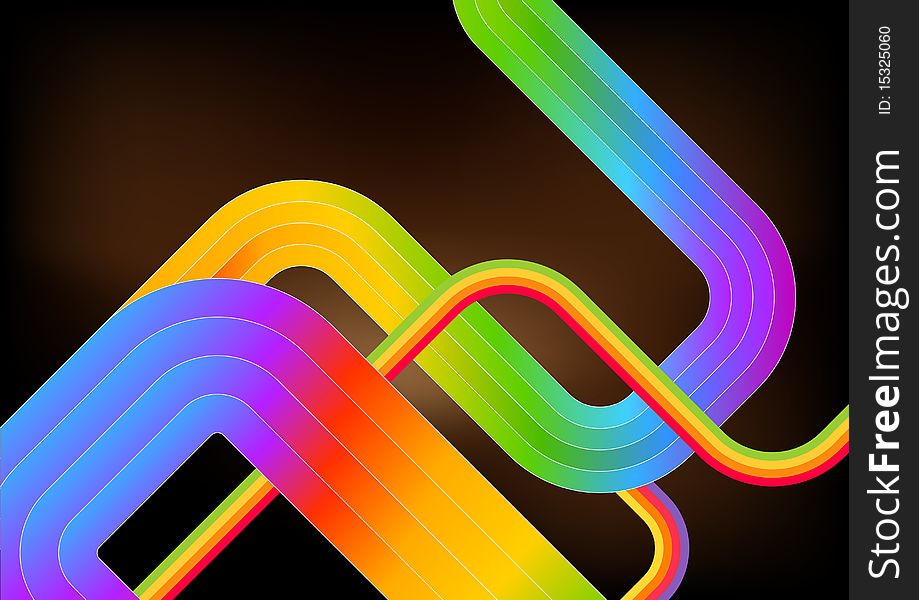 Abstract Background With Rainbow lines. Abstract Background With Rainbow lines