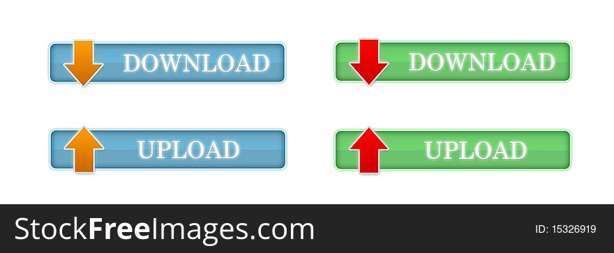 Upload And  Download Button Set