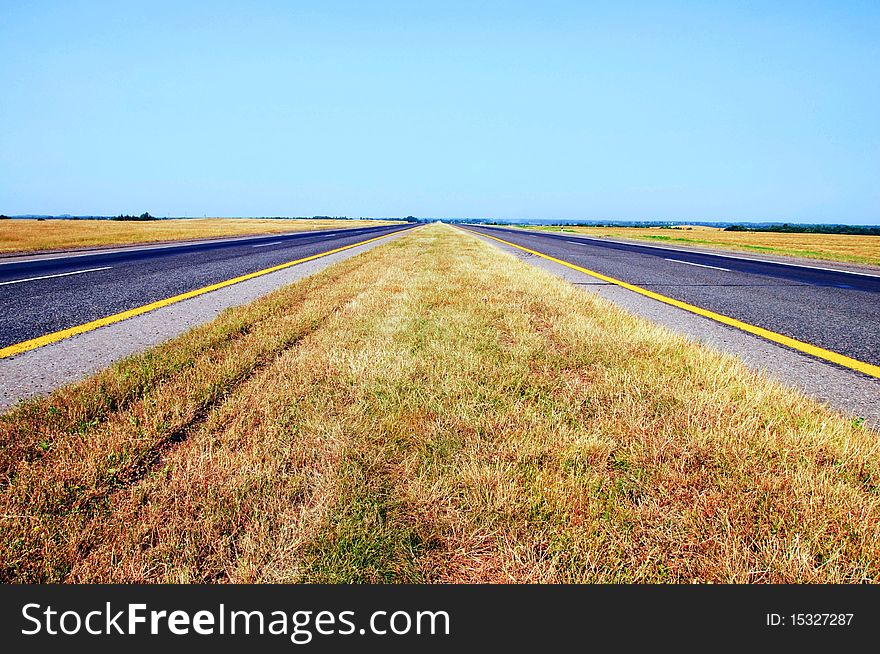 Summer day belorussian road view