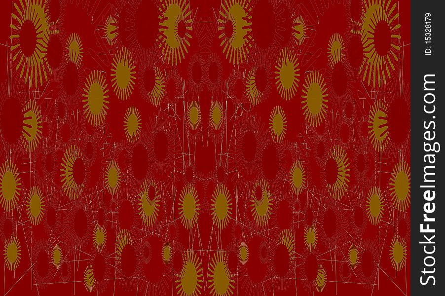 Abstract pattern on burgundy background