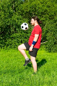 Guy With Ball Stock Photography
