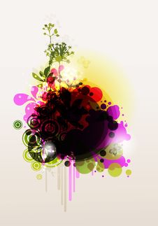 Colored Floral Frame Stock Images Colored Floral Frame Stock Images