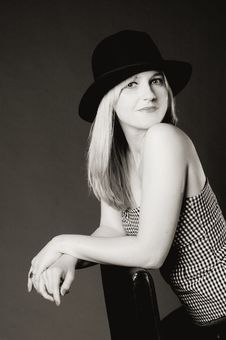 Free Provocative Sexy Blonde Woman With Hat. Stock Image - 15338241