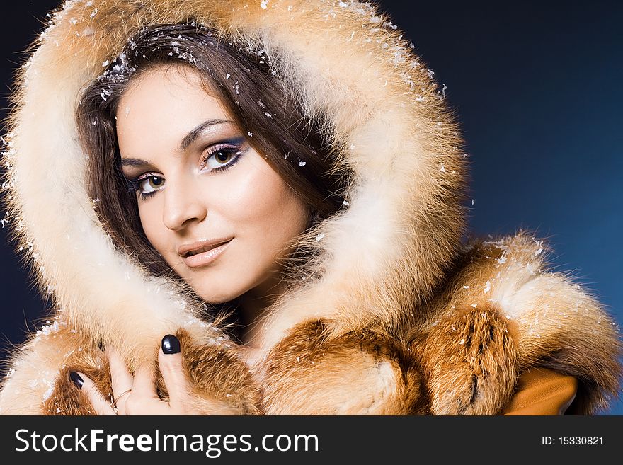 Woman in a fur coat