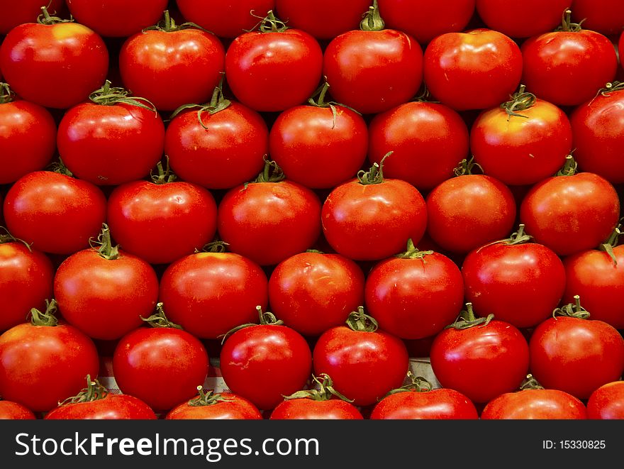 Stack of fresh ripe tomatoes. Stack of fresh ripe tomatoes.