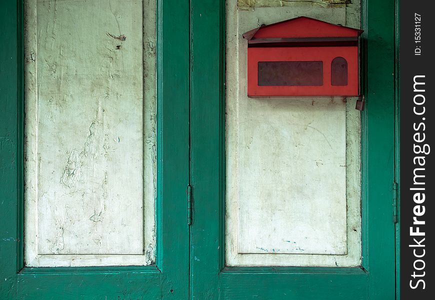 Red mail box