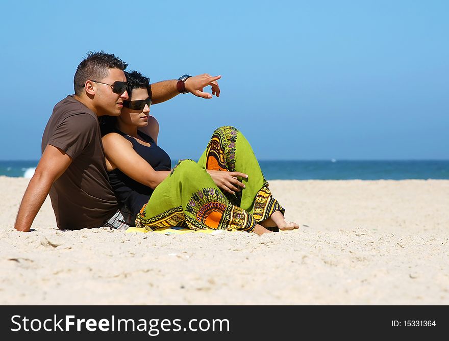 Lovely couple on the beach