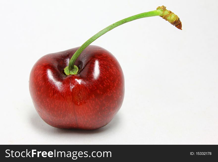 Sweet cherry on white background