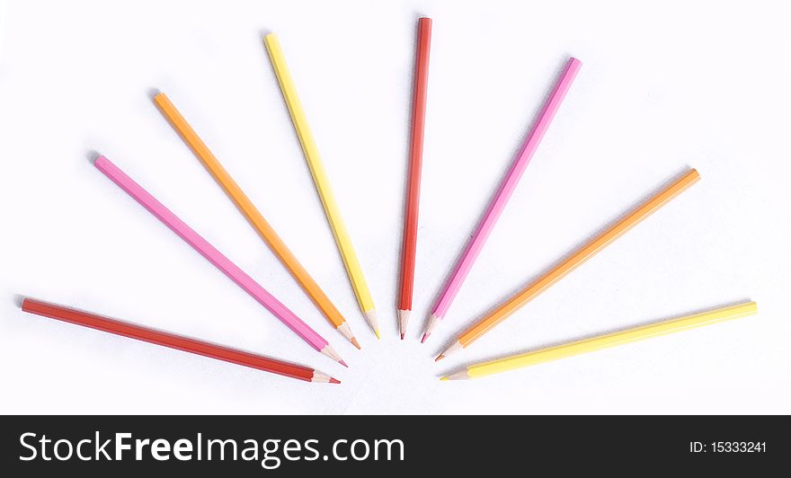 Close up shot of a set of pens looking like the sun
