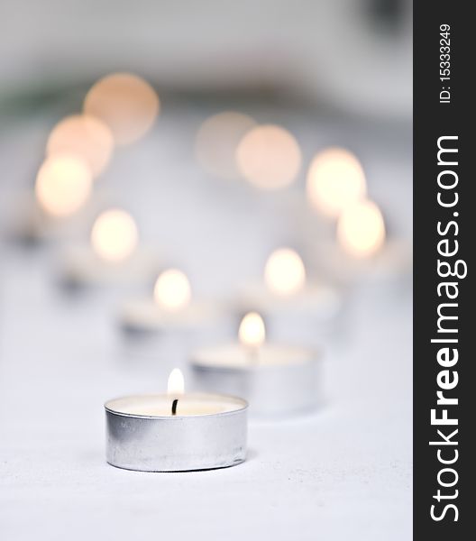Close up shot of a set pf candles. Close up shot of a set pf candles
