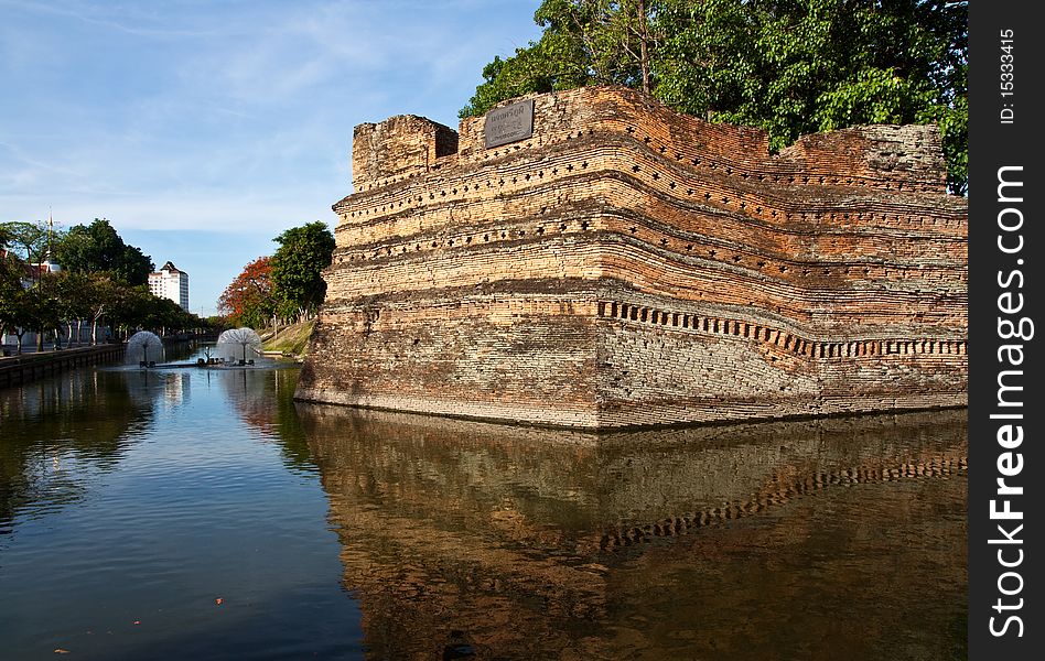 Image of old fortress in Chiang Mai. Image of old fortress in Chiang Mai