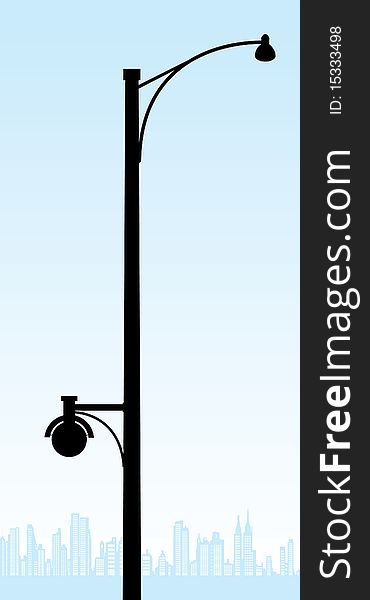 Illustration of a street lamp