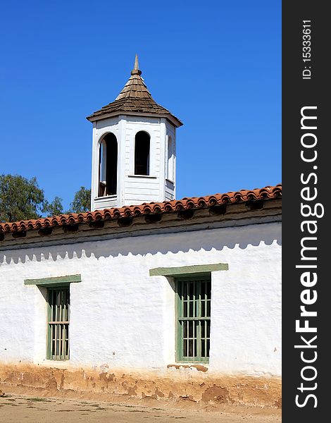 Architecture, history concept - old spanish style historical building in old town in san diego california. Architecture, history concept - old spanish style historical building in old town in san diego california