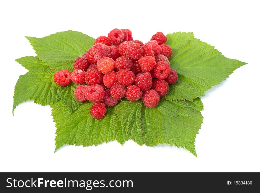Fresh Raspberry Isolated Over White
