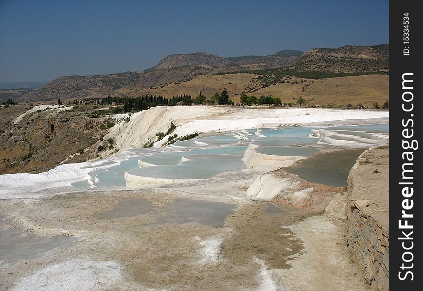 Pamukkale, photo taken in Pamukkale natural park. Pamukkale, photo taken in Pamukkale natural park