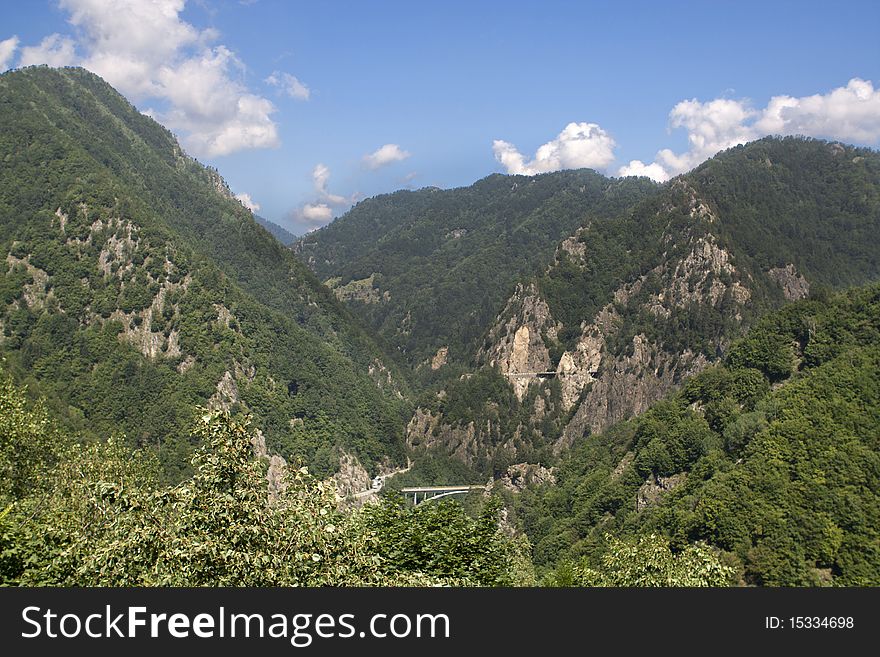 Mountain Road, photo taken in Romania Fagaras mountains