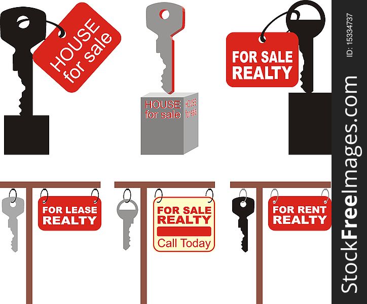 Sale Of Real Estate, Vector Illustration