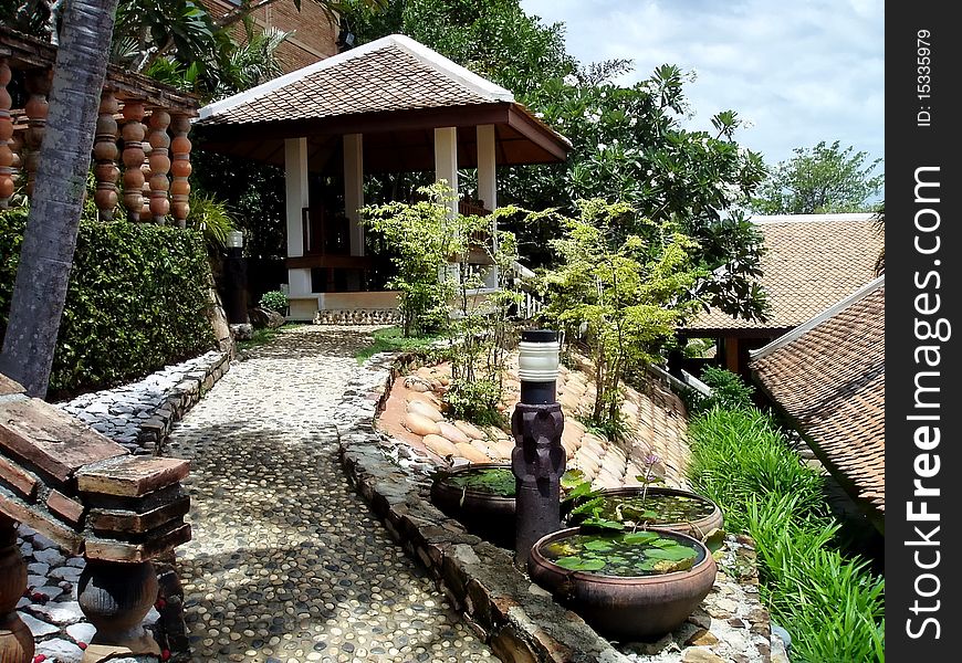 Beautiful Pavilion in the garden.It was located in southern part of Thailand