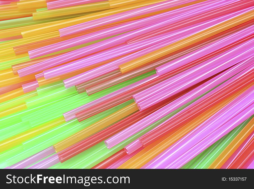 Colorful drinking straws background