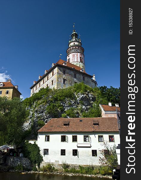 Cesky Krumlov the castle in the summer