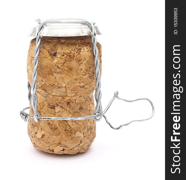 Champagne cork with metal wire