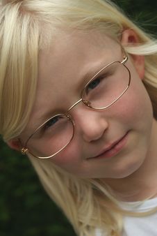 Pretty Girl Wearing Glasses Royalty Free Stock Photo