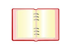 Open Notebook Of Red Colour Stock Image Open Notebook Of Red Colour Stock Image