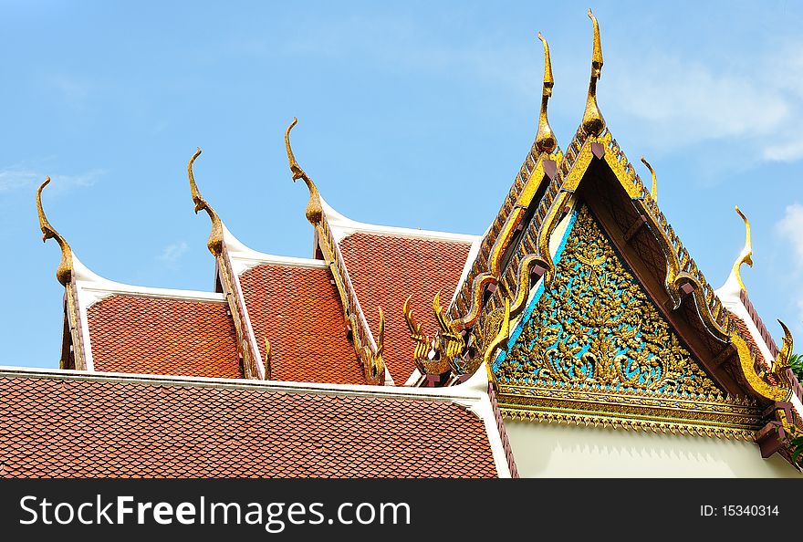 Chofah, is one of the Thai architectural decorative ornament adorns the top at the end of Wat and palaces roof in most of the south east Asia countries. Chofah, is one of the Thai architectural decorative ornament adorns the top at the end of Wat and palaces roof in most of the south east Asia countries
