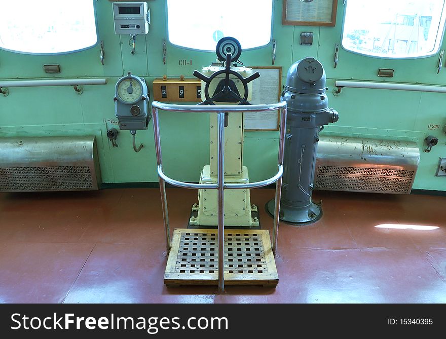 Pilot house on the old vessel