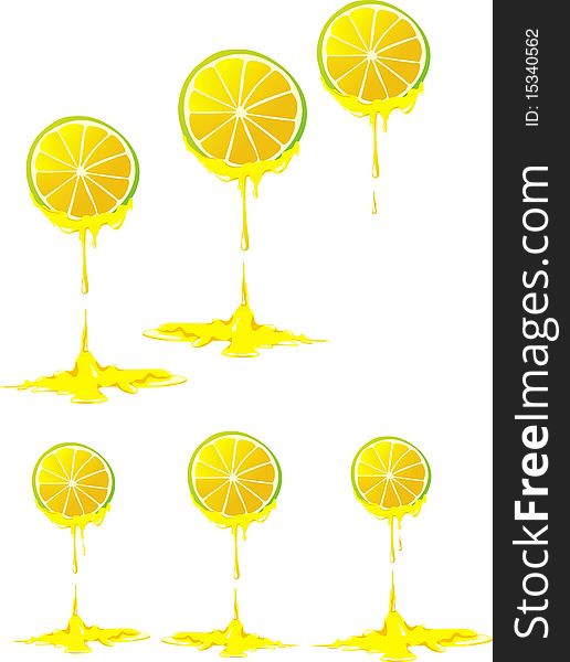 Stilyzed vector lemon cloves wthk honey dripping