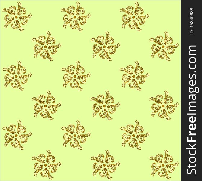 Light green floral seamless pattern