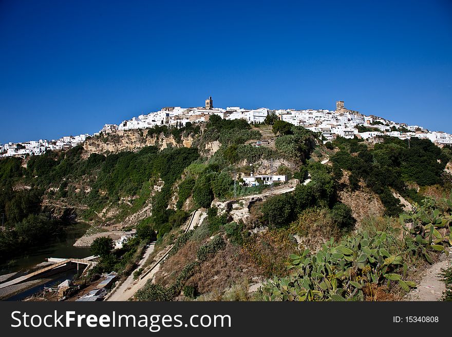 Beautiful white village in the Cadiz province, Spain. Beautiful white village in the Cadiz province, Spain.