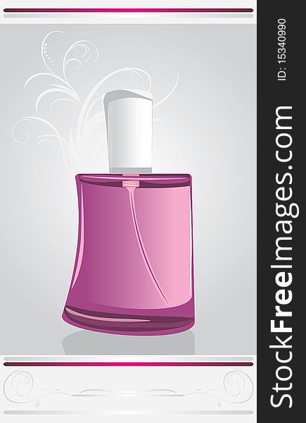 Perfume for men. Pattern for wrapping. Illustration