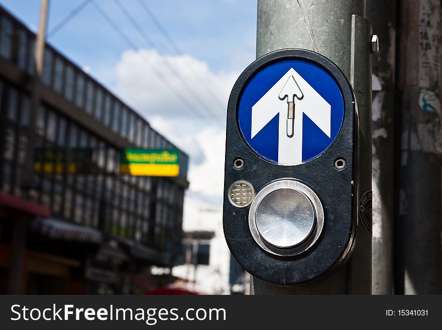 Image of traffic walking light on the street