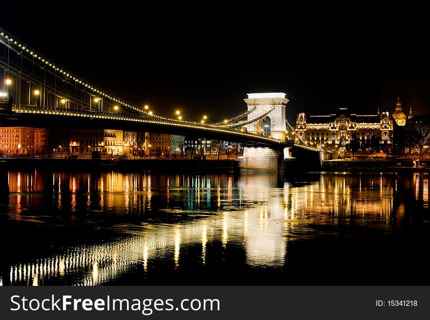 Chain Bridge in Budapest, Hungary