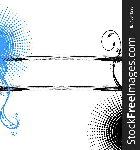 A blue black copyspace background with dotted circles and big swirls pattrens. A blue black copyspace background with dotted circles and big swirls pattrens