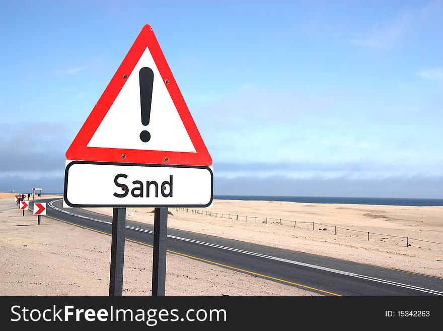 Sand Warning Sign