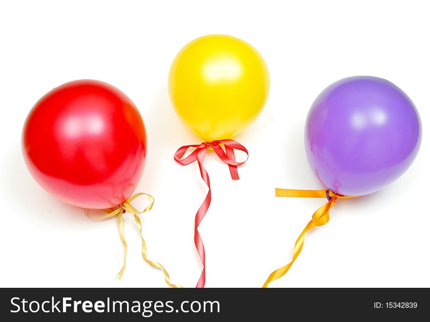Balloons on the white background