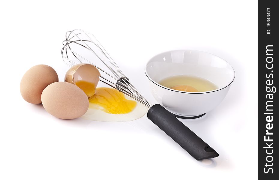 Eggs, Bowl And Wisk