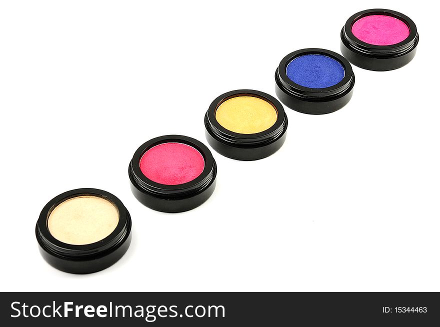 A few colors of eye shadow