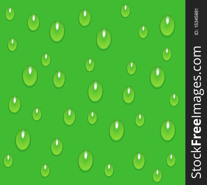 Big green water drops texture