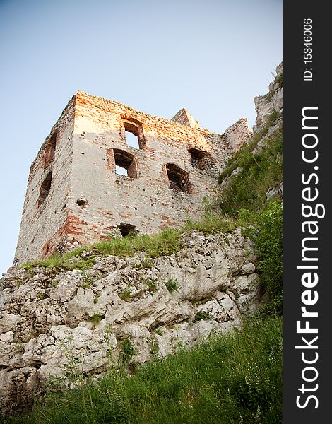 Old castle ruins in Olsztynin Poland