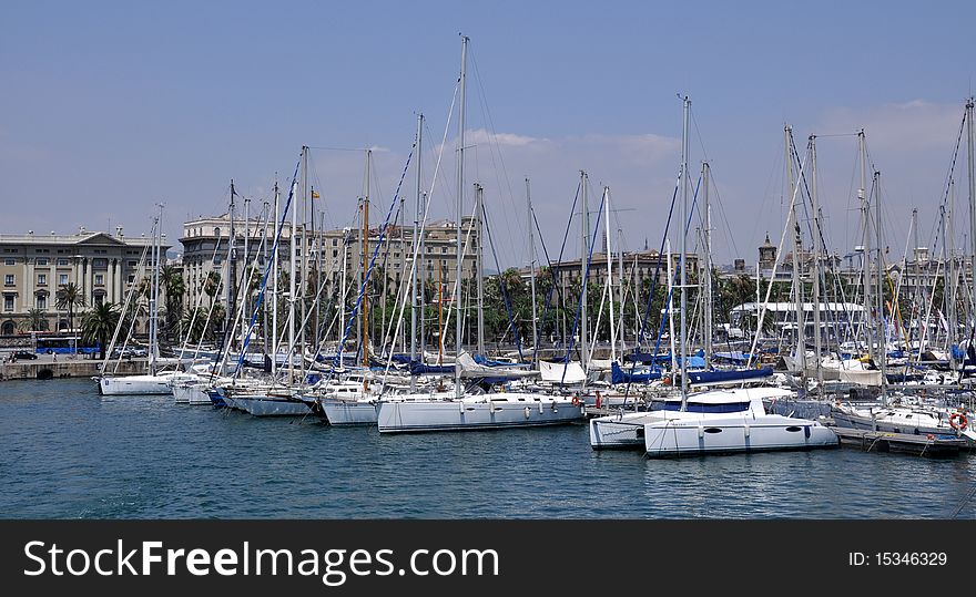 Olimpic port in Barcelona, Spain. Olimpic port in Barcelona, Spain